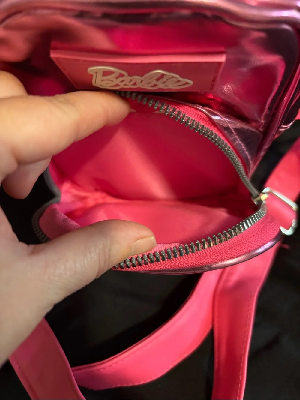 Barbie Hot Pink Shiny Sequin Front Crossbody Bag